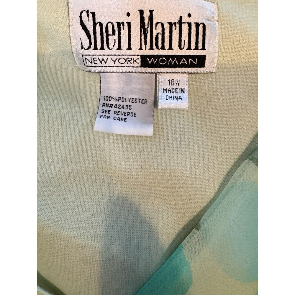 Sherri Martin VTG Pastel Size  18W  Formal Midi Chiffon Fully Lined Formal Dress - Picture 11 of 16